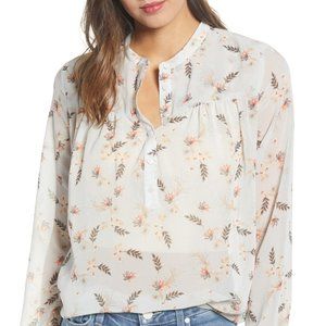 Hinge Floral Popover Blouse